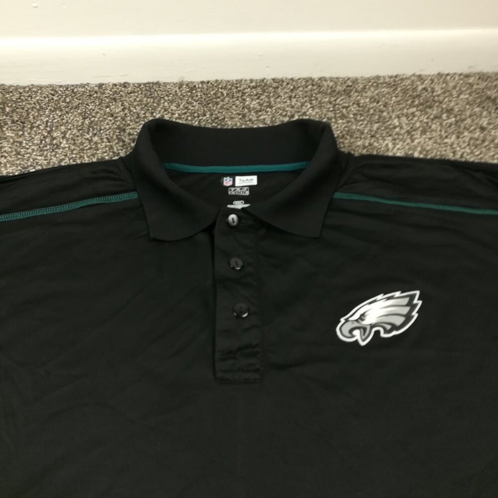 Philadelphia Eagles Polo Shirt NFL Team Apparel TX3 Cool 100% Polyester Mens 5XL